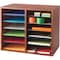 Safco Literature Organizer, Adj, 12-Cmp, 19-1/2"x12"x16", Cherry SAF9420CY - alternate 1